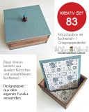 Kreativ Set 83 - Klötzchenbox dunkel / wasserblau